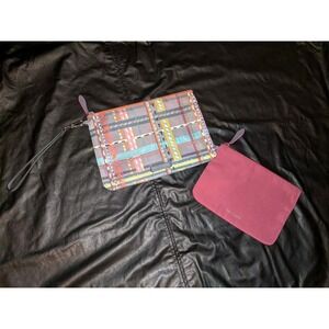 Vera Bradley Midtown Wristlet Set Hawthorn Rose 2 Bags Zipper Closure